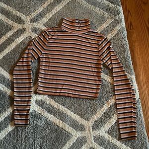 Striped Fitted Tight H&M Turtle Neck